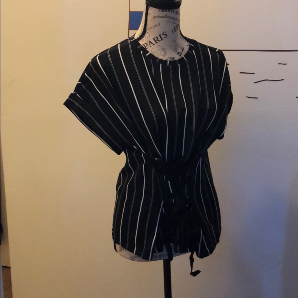 Express black and white shirt